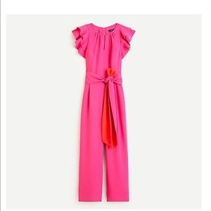 NWT JCREW RUFFLE SLEEVE JUMPSUIT 365 crepe 10